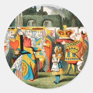Alice im Wunderland Queen of Hearts Runder Aufkleber