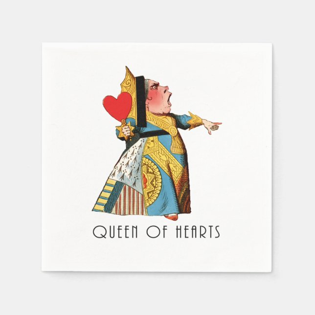 Alice im Wunderland Queen of Hearts Serviette (Vorderseite)