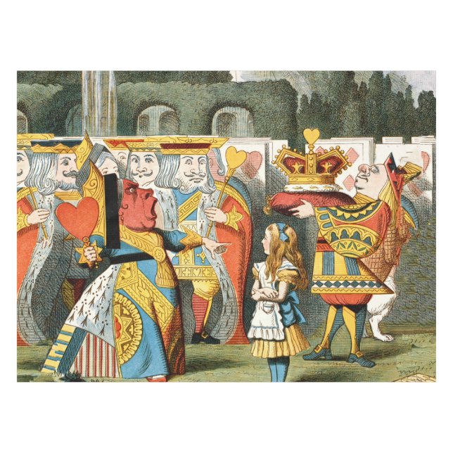 Alice im Wunderland Queen of Hearts Tischdecke (Vorderseite (Horizontal))
