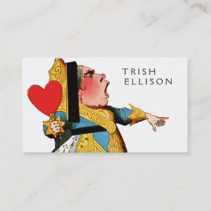 Alice im Wunderland Queen of Hearts Visitenkarte