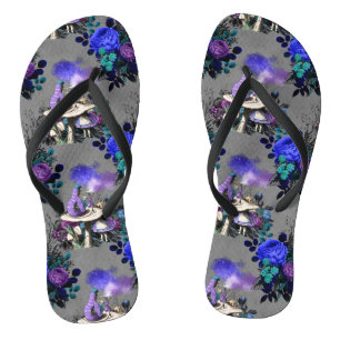 Alice im Wunderland Raupe Rauchen Blume Flip Flops