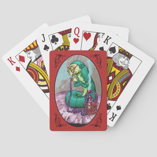 Alice im Wunderland - Raupe Spielkarten (Rückseite)