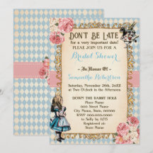 Alice im Wunderland rosa Blumen Brautparty