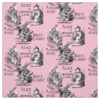 Alice im Wunderland-rosa Gewebe Stoff
