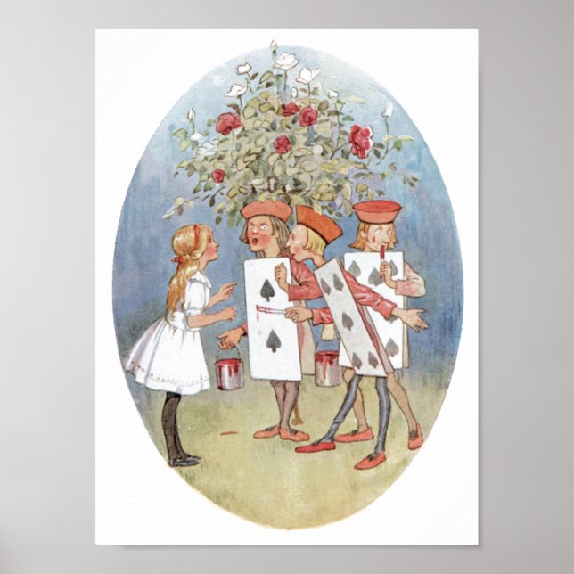 Alice im Wunderland Rose Poster (Vorne)