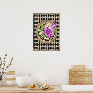 Alice im Wunderland Rosen Poster