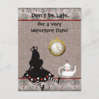 Alice im Wunderland Save the Date Kinderdusche
