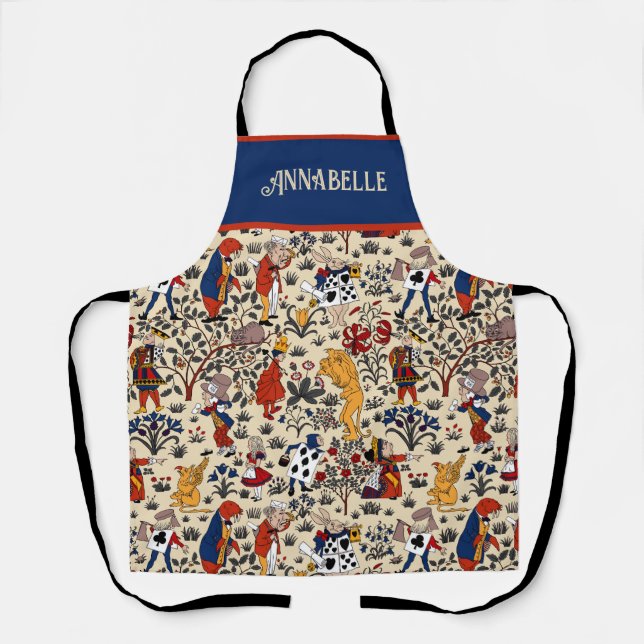 Alice im Wunderland Schürze personalisieren (Vorderseite)