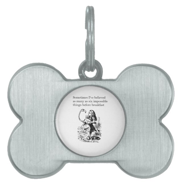 Alice im Wunderland, "sechs unmögliche Sachen" Tiermarke (Vorderseite)