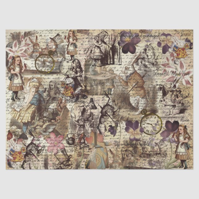 Alice im Wunderland Seidenpapier (Vorderseite)