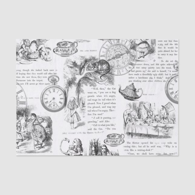 Alice im Wunderland-Seidenpapier Seidenpapier (Vorderseite)