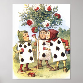 Alice im Wunderland Spade Cards Tree Poster