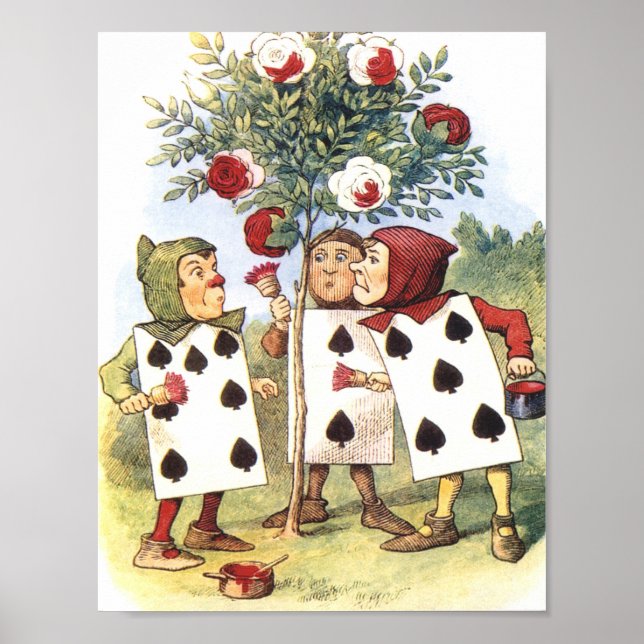 Alice im Wunderland Spade Cards Tree Poster (Vorne)