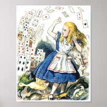 Alice im Wunderland Spielkarten Gänseposter