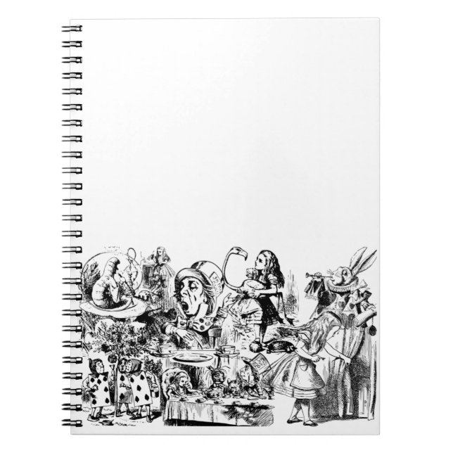 Alice im Wunderland Spiral Notebook Notizblock (Vorderseite)