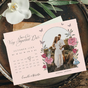 Alice im Wunderland Stift uns im Kalender Foto Save The Date