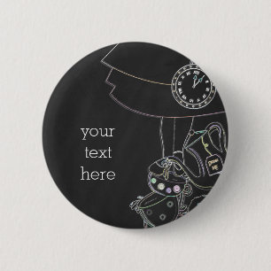 Alice im Wunderland Tafel Skizze Kreide Party Button