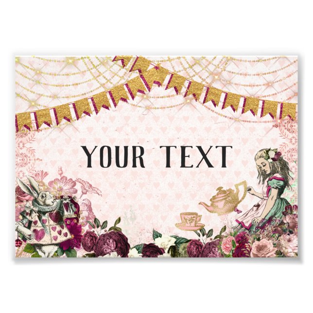 Alice im Wunderland Tea Fotodruck (Vorne)