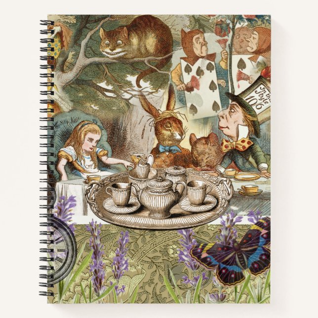 Alice im Wunderland Tea Party Gäste Notizbuch (Vorderseite)