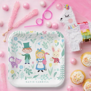 Alice im Wunderland-Tee-Party-Baby-Dusche Pappteller
