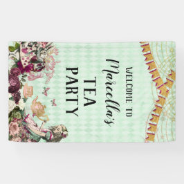 Alice im Wunderland Tee-Party-Banner Banner