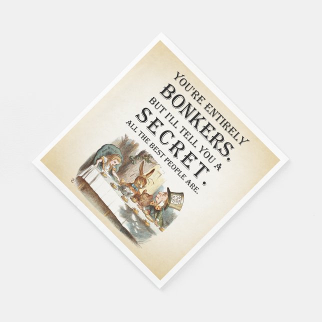 Alice im Wunderland - Tee-Party - Bonkers-Angebot Serviette (Ecke)