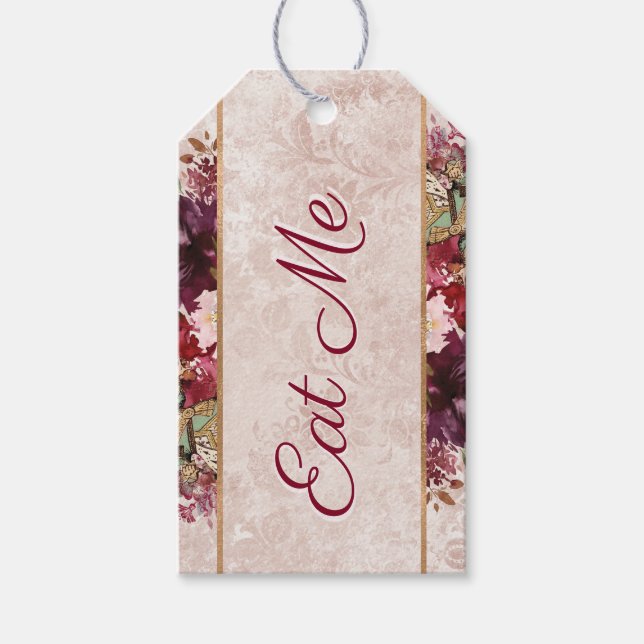 Alice im Wunderland Tee Party essen Me Gastgeschen Geschenkanhänger (Vorderseite)