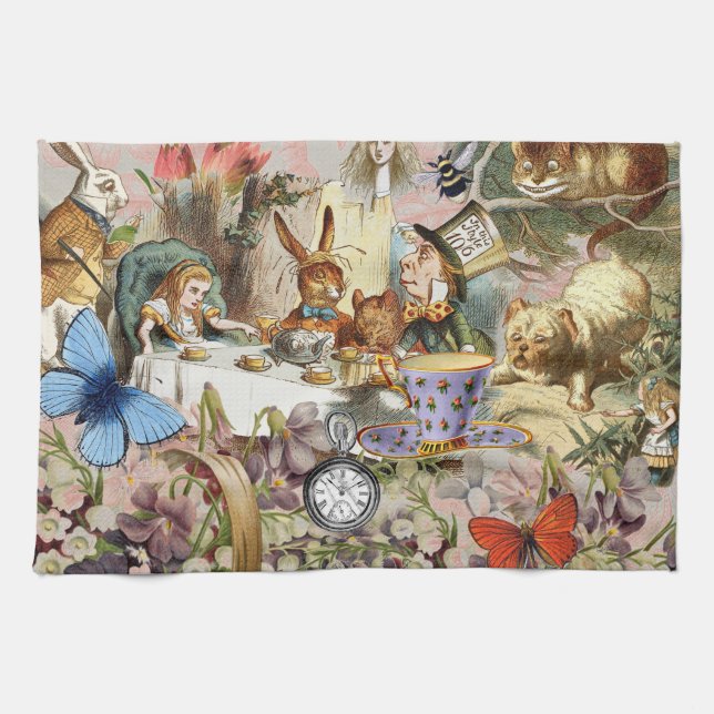 Alice im Wunderland Tee Party Geschirrtuch (Horizontal)