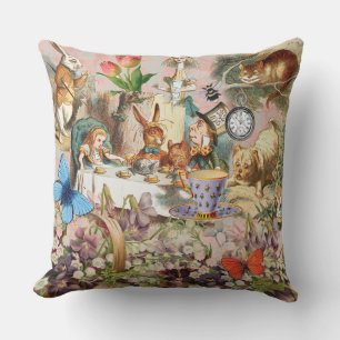 Alice im Wunderland Tee Party Kunst Kissen