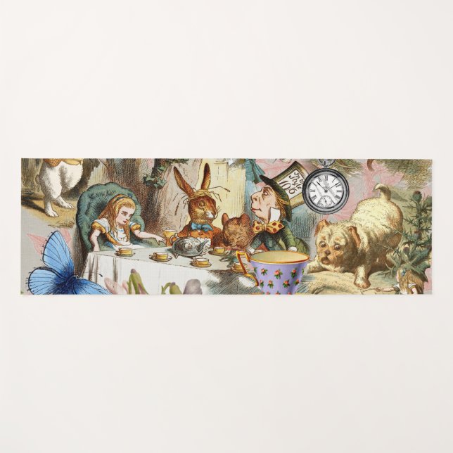 Alice im Wunderland Tee Party Kunst Yogamatte (Vorderseite (Horizontal))