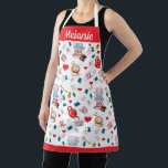 Alice im Wunderland Tee Party Thema Personalisiert Schürze<br><div class="desc">Niedliche Schürze mit personalisierten Alicen im Wunderland,  ideal für einen Nachmittagstee.</div>