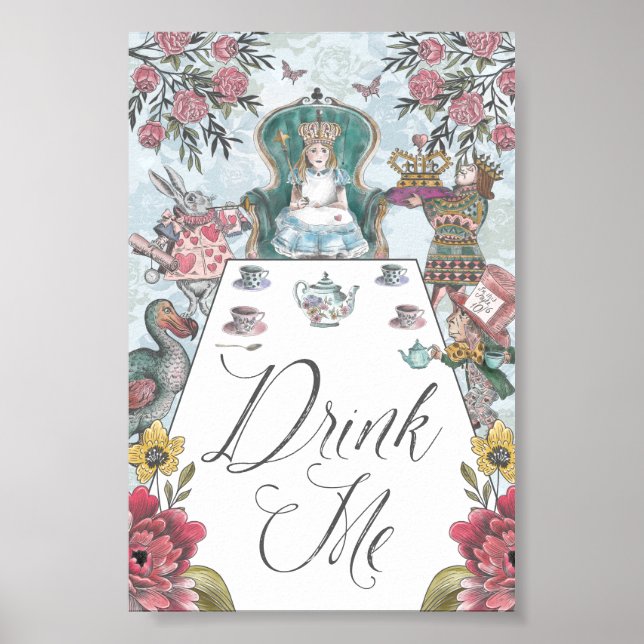 Alice im Wunderland Tee Party trinken Poster (Vorne)