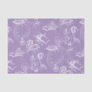 Alice im Wunderland-Tee-Zeit-Lavendel-Seidenpapier Seidenpapier