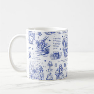 Alice im Wunderland-Teekränzchen- Blaue Toile-Zita Kaffeetasse