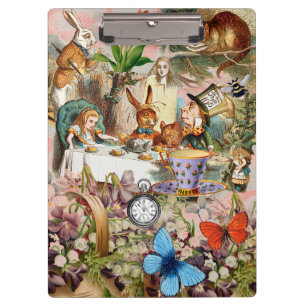 Alice im Wunderland-Teeparty-Charaktere Klemmbrett