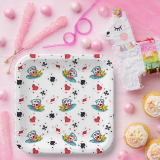 Alice im Wunderland Thema Black Paper Teller