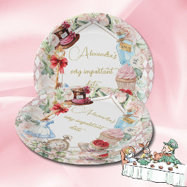 Alice im Wunderland Thema Floral Pink Persönlich Pappteller