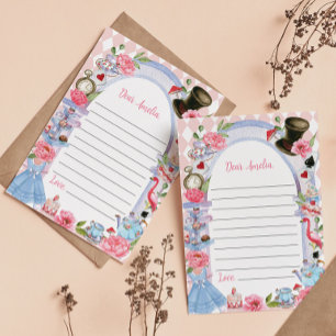 Alice im Wunderland Time Kapselnotierkarte Dankeskarte