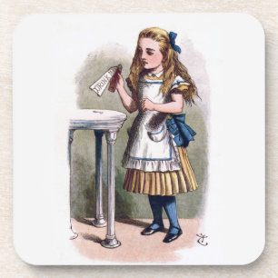 Alice im Wunderland trinken mich Getränkeuntersetzer