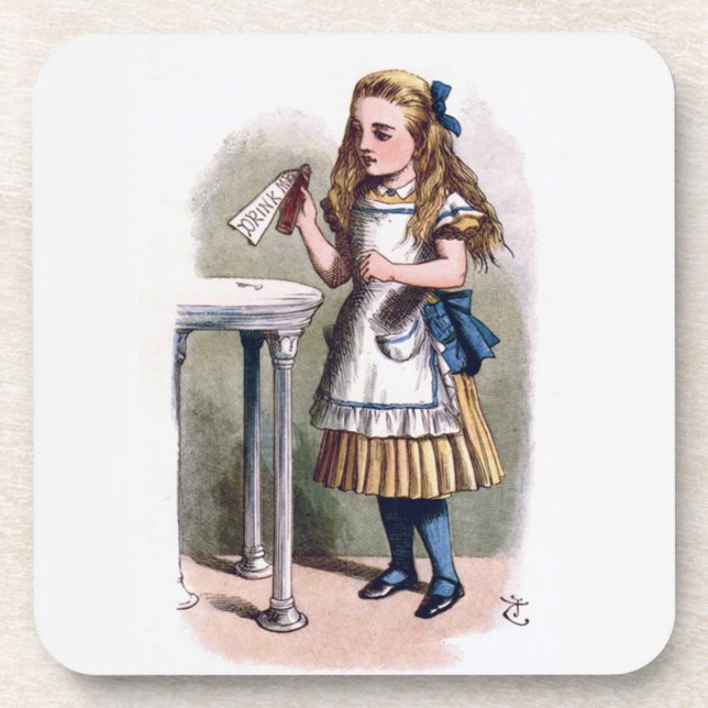 Alice im Wunderland trinken mich Getränkeuntersetzer (Vorderseite)