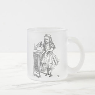 Alice im Wunderland trinken mich mattierte Mattglastasse