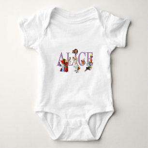 ALICE IM WUNDERLAND U. FREUNDE BABY STRAMPLER