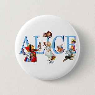 ALICE IM WUNDERLAND U. FREUNDE BUTTON