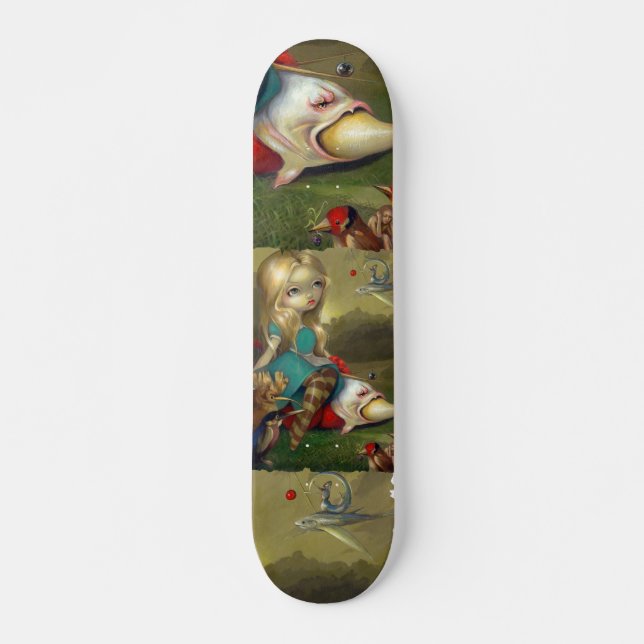 Alice im Wunderland und der Bosch Vögel SKATEBOARD (Vorne)