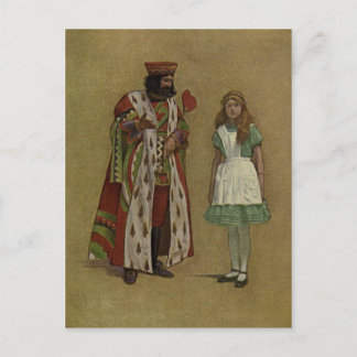 Alice im Wunderland und der König des Herzens Postkarte