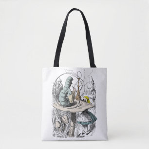 Alice im Wunderland und der Schmetterling Poster Tasche