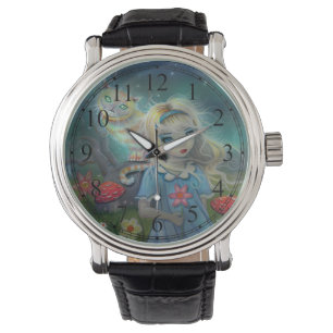 Alice im Wunderland und die Cheshire Cat Kunst Armbanduhr
