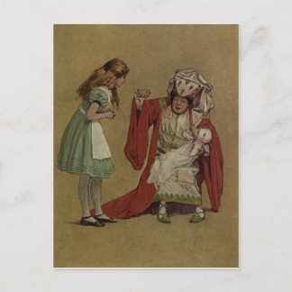 Alice im Wunderland und die Duchess und das Schwei Postkarte