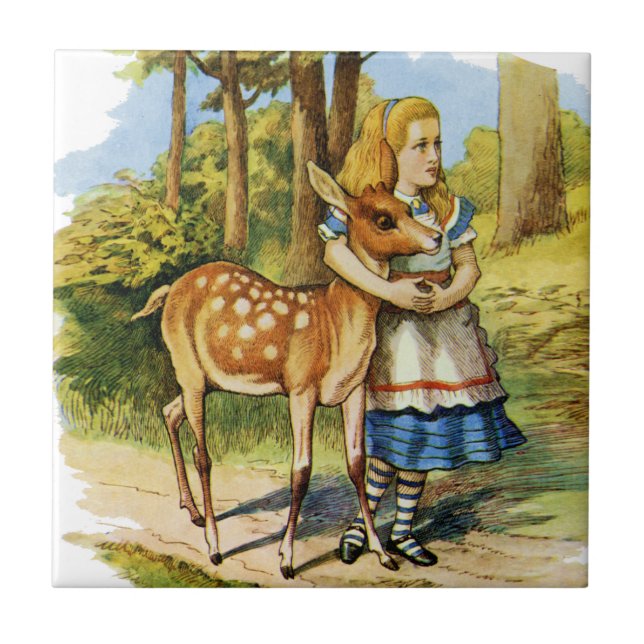 Alice im Wunderland und die Rotwild Fliese (Vorderseite)