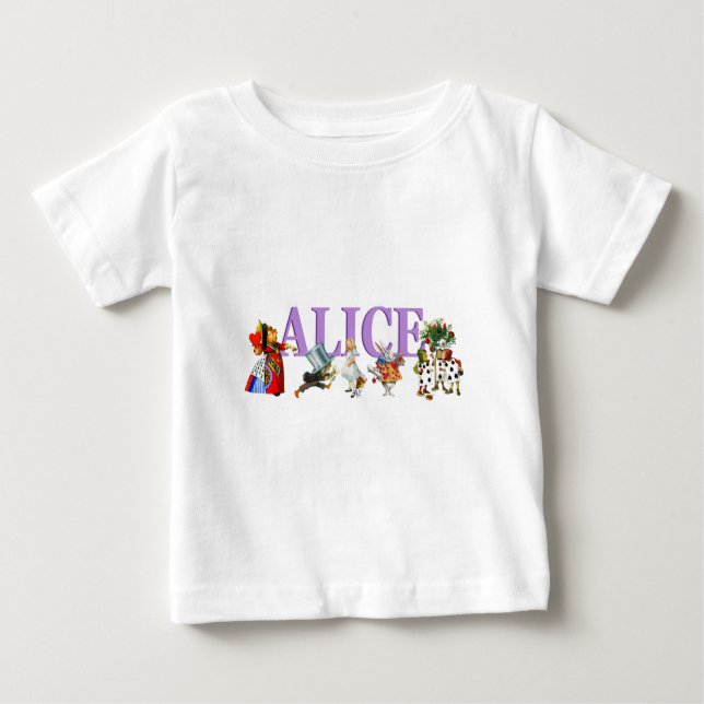Alice im Wunderland und Freunde Baby T-shirt (Vorderseite)